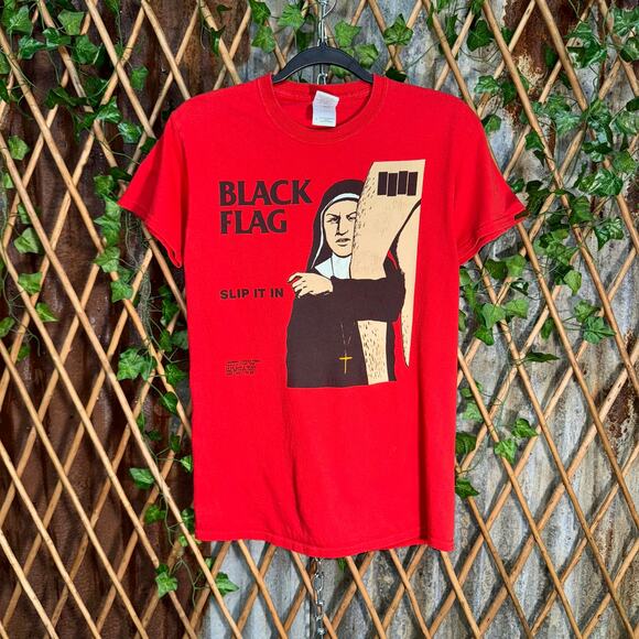 Vintage Y2K black flag slip it in nun 00s rock Band t-shirt - Picture 1 of 4
